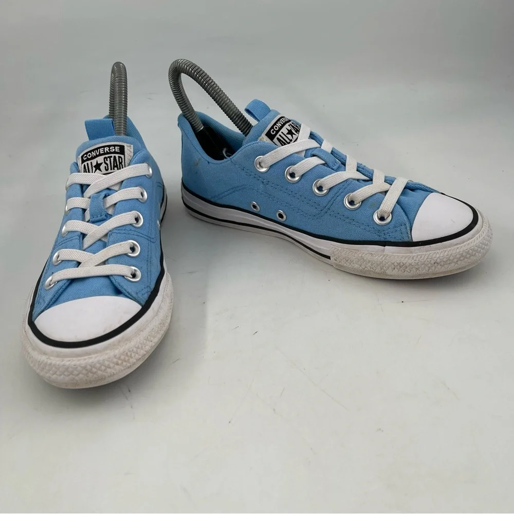 Converse Chuck Taylor AS - SZ 3Y- Blue Canvas Low Top No-Ties Sneakers Shoes